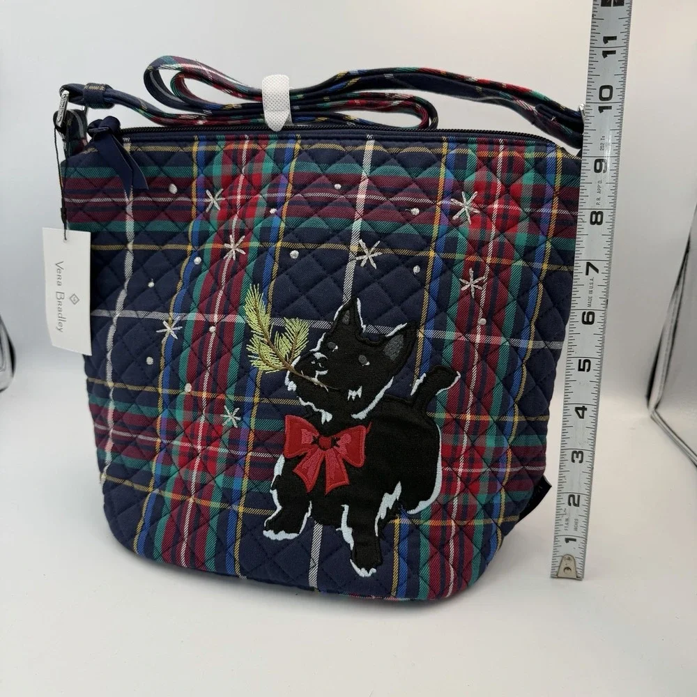NEW Vera Bradley Bucket Crossbody Bag Purse And Wallet Scottie Dogs - Picture 2 of 14